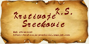 Krstivoje Srećković vizit kartica
